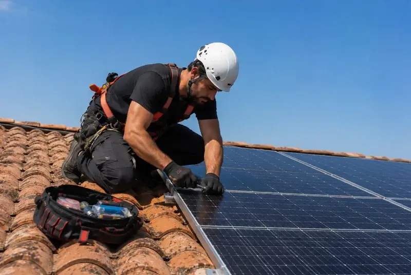 Maintenance et monitoring de panneaux solaires à Tournissan